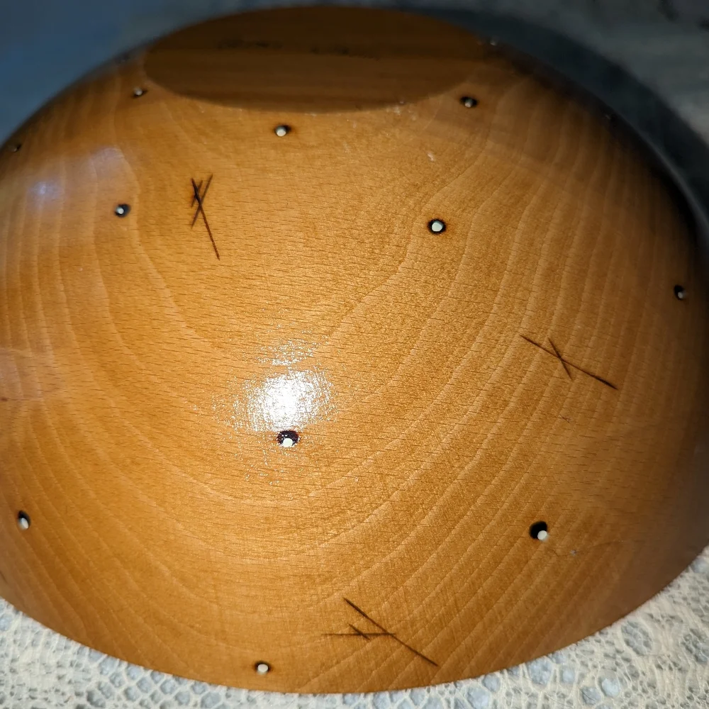 Robert Wilhelm Art Deco small wooden serving bowl.